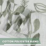 MEETSKY Sage Green Curtains 95 Inches Length 2 Panels Boho Curtains for Living Room Light Filtering Patterned Drapes for Bedroom Linen Style Back Tab Leaf Print Window Treatment, 50” Wide Each Panel