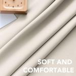 H.VERSAILTEX Light Reducing Curtains Thermal Insulated Window Treatment Panels Room Darkening Privacy Assured Drapes for Living Room Back Tab/Rod Pocket Bedroom Drapes 2 Panels, Ivory - 52 x 84 Inch