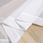 Chyhomenyc Sheer White Tier Curtains 24 Inch Length Set, Small Window Curtains Treatment for Bathroom/Living Room/Cafe/Basement, Short Voile Curtain Tiers 42in x 24in, Rod Pocket, 2 PCS