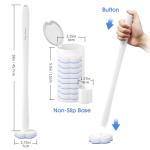 Topo Bear Disposable Toilet Bowl Brush with 40 Toilet Wand Refills, Toilet Bowl Cleaner Wands, Toilet Cleaning System Starter Kit