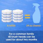 Topo Bear Disposable Toilet Bowl Brush with 40 Toilet Wand Refills, Toilet Bowl Cleaner Wands, Toilet Cleaning System Starter Kit