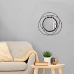 HLFMVWE Black Circle Mirror Wall Decorative Metal Wall Mirror, Art Small Round Wall Home Mirror, Decor Living Room Bedroom Bathroom Entryway 12"