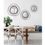 HLFMVWE Black Circle Mirror Wall Decorative Metal Wall Mirror, Art Small Round Wall Home Mirror, Decor Living Room Bedroom Bathroom Entryway 12"