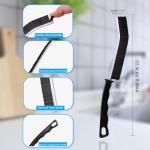 Crevice Cleaning Brush Cleaning Tools Cleaning Supplies Grout Brush Scrub Brush Toilet Brush for Household Use for Cleaning Bathroom Kitchen 3 Pcs (Black)