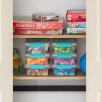 IRIS USA 2 Qt. Small Plastic Storage Bins with Lids, 6 Pack, Clip Box Containers for Craft Storage, Organizing Tote Sensory Bins for Home, Office & Art Supplies, Stackable, Clear