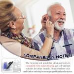 Wovnet Hearing Amplifier Accessories Kit, Compatible with Audien Hearing Amplifier Cleaning Tools, Includes 6 Sizes Silicone Dome, Cleaning Brush and Screwdriver, Wax Guards, Carrying Case(16 Pcs)