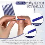 Wovnet Hearing Amplifier Accessories Kit, Compatible with Audien Hearing Amplifier Cleaning Tools, Includes 6 Sizes Silicone Dome, Cleaning Brush and Screwdriver, Wax Guards, Carrying Case(16 Pcs)