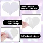 17 Pieces Heart Mirror Wall Decal 3D Acrylic Heart Mirrors Wall Art Decor Removable Sticker for Living Room Bedroom Home Decoration