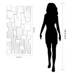 Empire Art Direct Elegant Cluster Wall, 0.25"-Beveled Squares Modern Mirror for Bathroom,Vanity,Bedroom,Ready to Hang, 24" x 48", Clear