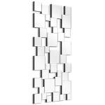 Empire Art Direct Elegant Cluster Wall, 0.25"-Beveled Squares Modern Mirror for Bathroom,Vanity,Bedroom,Ready to Hang, 24" x 48", Clear