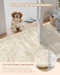 Restydon Rug Runners for Hallways Non Slip - 2x8 Runner Rug for Bedroom, Washable Runner with Rubber Backing, Soft Low-Pile Carpet for Kitchen, Laundry, Bathroom (2'x8', Beige/Ivory)