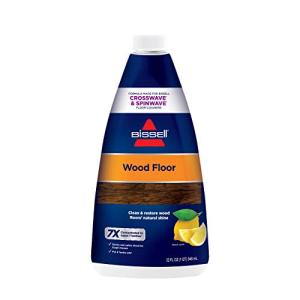 Bissell CrossWave & SpinWave Wood Floor Cleaning Formula, 32 oz, Dissolves Dirt, Grime, and Sticky Messes, Safe on Sealed Floors, Pair with CrossWave, SpinWave, & Other Hard Surface Cleaners, Lemon