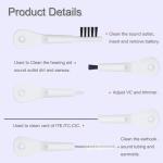 5pieces Hearing Aid Cleaning Brush Kit for Earbuds/Headphones, Multi-Functional Cleaner Kit Brushes Tools Ideal Gift