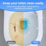 Disposable Toilet Brush and Holder Set with 18 Count Cleaner Refills Pads Replacement Heads,1 Wand Handle, 1 Storage Caddy,Essential for Toilet Bowl Cleaners,Bathroom Cleaning, Bathtub