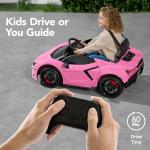 Best Choice Products Licensed Lamborghini Revuelto Kids 12V Electric Ride On Car Toy w/ 66lb Weight Capacity, Parent Control, Bluetooth - Pink