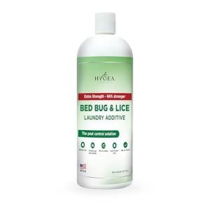 Hygea Natural Lice & Bed Bug Extra Strength Laundry Additive - Environmentally Responsible, Odorless & Stain-Free Liquid Laundry Treatment - Safe for Children & Pets - Any Water Temperature (32 oz)