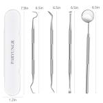PARYUNGR Dental Tools, Professional Teeth Cleaning Oral Care Hygiene Kit, Stainless Steel Dental Pick Tooth Scraper Tartar Plaque Remover for Dentist, Personal, Pet Use with Storage Box