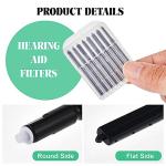 TrelaCo 96 Pcs Hearing Aid Ear Wax Guard Filter Cerumen Stop Cleaning Tool Accessories Hearing Aid Cleaning Kit with Carry Case Compatible with Phonak, Widex, Resound Wax Traps, 12 Packs