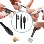 11 Pcs Hearing Aid Cleaning Kit, Hearing Amplifier Cleaning Tools Multi-Functional Cleaner Tools Clean Accessories with Brushes, Case and Microfiber Cloth for Earbuds Headphones