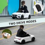 Licensed Mercedes-Benz Kids Electric Car by TOBBI, Children Ride On Toy, Battey-Powered Vehicle with Parental Remote Control/Soft Start/3 Speeds/Horn & LED for Toddlers Ages 3-6 Years-White