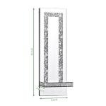 Aeveco Crystal Crush Diamond Mirrored Candle Sconces, Silver Wall Candle Holder Set of 2, Wall Decorations for Living Room，Dining Room (Rectangle Stripe (Style 4))