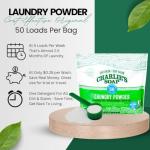 Charlie’s Soap Laundry Powder (50 Loads, 1 Pack) Hypoallergenic Deep Cleaning Washing Powder Detergent – Eco-Friendly, Safe, and Effective