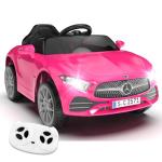 NEWDOOD Licensed Mercedes-Benz CLS 350 12V Kids Ride On Car with 2.4G Remote Control, Battery Powered Electric Car Ride On Vehicle w/Bluetooth, Music, Safety, Lights,Ride on Toys for Toddlers (Pink)