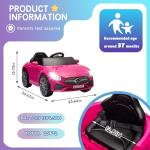 NEWDOOD Licensed Mercedes-Benz CLS 350 12V Kids Ride On Car with 2.4G Remote Control, Battery Powered Electric Car Ride On Vehicle w/Bluetooth, Music, Safety, Lights,Ride on Toys for Toddlers (Pink)