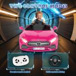 NEWDOOD Licensed Mercedes-Benz CLS 350 12V Kids Ride On Car with 2.4G Remote Control, Battery Powered Electric Car Ride On Vehicle w/Bluetooth, Music, Safety, Lights,Ride on Toys for Toddlers (Pink)