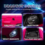 NEWDOOD Licensed Mercedes-Benz CLS 350 12V Kids Ride On Car with 2.4G Remote Control, Battery Powered Electric Car Ride On Vehicle w/Bluetooth, Music, Safety, Lights,Ride on Toys for Toddlers (Pink)