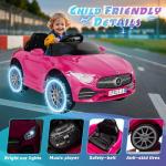 NEWDOOD Licensed Mercedes-Benz CLS 350 12V Kids Ride On Car with 2.4G Remote Control, Battery Powered Electric Car Ride On Vehicle w/Bluetooth, Music, Safety, Lights,Ride on Toys for Toddlers (Pink)