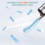 Ear Wax Removal Replacement Tips for Ear Camera, 30 Pieces Replacement Tips Ear for Wet/Dry Ear Wax Cleaning - Ear Spoons Accessories Set for Teens Adults Ear Wax Removal Endoscope