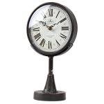 Lily's Home Antique Inspired Decorative Mantle Clock with Large Roman Numerals, Silent-Non-Ticking with Quartz Movement, Fits with Victorian or Antique Décor Theme, Black (11 3/4" Tall x 6 1/2" Wide)