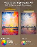 EZVALO Picture Lights for Wall, 13in Wireless Rechargeable 4000mAh LED Art Lights with Remote, Dimmable 3 Color Temps Painting Lights for Gallery, Living Room, Hallway (Gold, 2 Pack)
