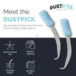 Reusable Feather Duster & Crevice Cleaning Brush | Versatile Cleaning Tools for Blinds, Window Tracks, Shutters, Baseboards, Kitchen Gaps | Microfiber Window & Space Cleaner (Pack of 2)