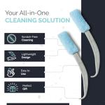 Reusable Feather Duster & Crevice Cleaning Brush | Versatile Cleaning Tools for Blinds, Window Tracks, Shutters, Baseboards, Kitchen Gaps | Microfiber Window & Space Cleaner (Pack of 2)