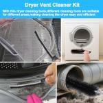 XANGNIER 3 Pack Dryer Vent Cleaner Kit,Flexible Dryer Lint Brush Vent Cleaner,Dryer Lint Trap Cleaning Tool,Laundry Room Essentials Lint Remover Accessories,Household Cleaning Tools