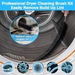 XANGNIER 3 Pack Dryer Vent Cleaner Kit,Flexible Dryer Lint Brush Vent Cleaner,Dryer Lint Trap Cleaning Tool,Laundry Room Essentials Lint Remover Accessories,Household Cleaning Tools