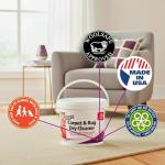 Capture Carpet & Rug Dry Cleaner w/Resealable lid - Home, Car, Dogs & Cats Pet Carpet Cleaner Solution - Strength Odor Eliminator, Stains Spot Remover, Non Liquid & No Harsh Chemical (8 Pound)