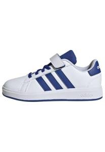 adidas Unisex-Kids Grand Court 2.0 Elastic Lace, White/Team Royal Blue/Black, 11