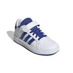 adidas Unisex-Kids Grand Court 2.0 Elastic Lace, White/Team Royal Blue/Black, 11