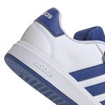 adidas Unisex-Kids Grand Court 2.0 Elastic Lace, White/Team Royal Blue/Black, 11