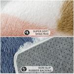 PureCozy Checkered Rug 8x10 for Living Room, Modern Rainbow Shag Rug Washable Non-Slip Large Area Rug Super Soft Indoor Fuzzy Carpet Fluffy Rugs for Bedroom Home Aesthetic Decor