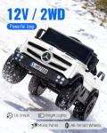 Tcaraiwen 12V Ride on Car for Kids, Licensed Mercedes-Benz Unimog w/Parent Remote Control, LED Headlights, Music Player & Horn for 3-5 Years Toddler, White