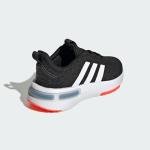 Adidas Unisex-Child Racer TR23, Black/White/Solar Red (Elastic Lace), 11K