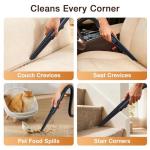 LABIGO Portable Carpet & Upholstery Cleaner, 18Kpa Carpet Cleaner Machine for Deep Stain Removal, Spot Cleaner for Pet Accidents, Area Rugs, Stairs, Car Seats & Couches, Includes Tools & Self-Cleaning