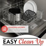 Gourmia Air Fryer - 8 Qt Extra Large Capacity, FryForce360º, Digital Display with 12 Presets, Roast, Bake, Broil, Dehydrate, Dishwasher Safe Accessories, Stainless Steel