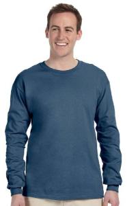 Gildan Ultra Cotton 6 Oz. Long-Sleeve T-Shirt (G240)- Indigo Blue,X-Large