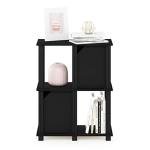 FURINNO Brahms Storage Shelf, 3-Tier, Black Oak/Black