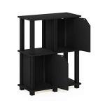 FURINNO Brahms Storage Shelf, 3-Tier, Black Oak/Black